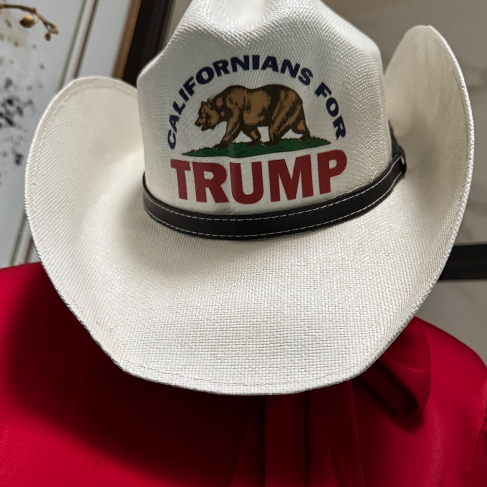 Patriotic Coated Straw Hat – President Trump